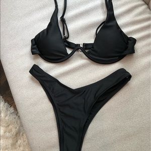 Deep Plunge High Cut Bikini